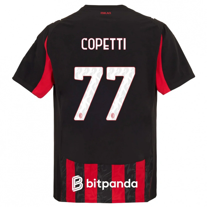 Danxen Criança Camisola Matilde Copetti #77 Vermelho Preto Principal 2025/26 Camisa Brasil