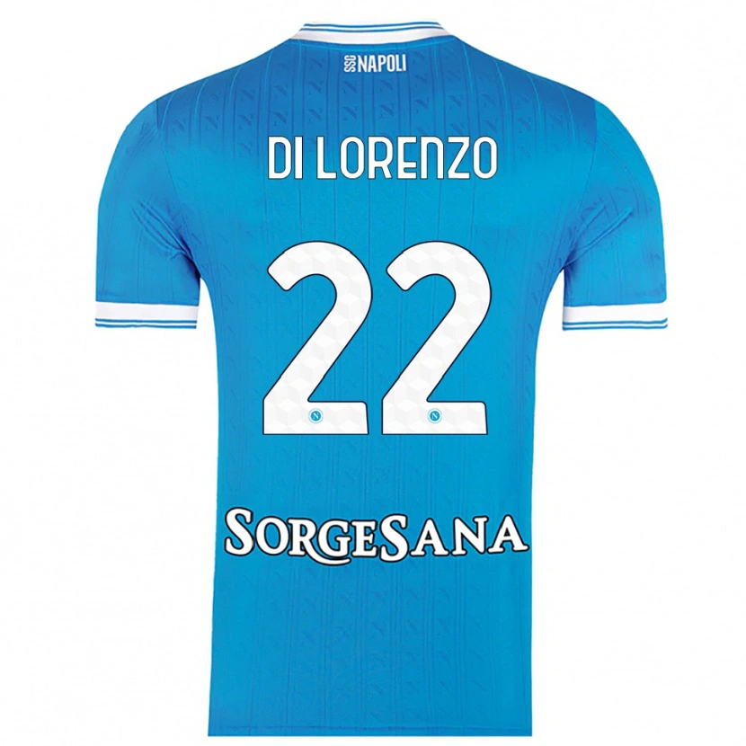 Danxen Criança Camisola Giovanni Di Lorenzo #22 Azul Celeste Branco Principal 2025/26 Camisa Brasil
