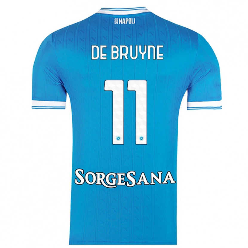 Danxen Criança Camisola Kevin De Bruyne #11 Azul Celeste Branco Principal 2025/26 Camisa Brasil