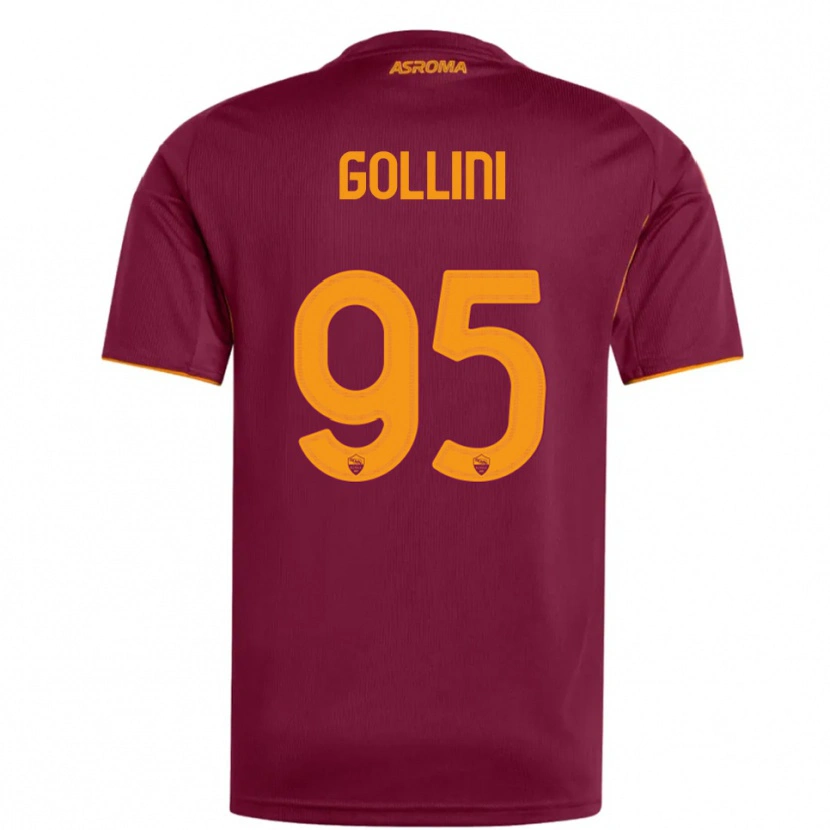 Danxen Criança Camisola Pierluigi Gollini #95 Borgonha Laranja Principal 2025/26 Camisa Brasil