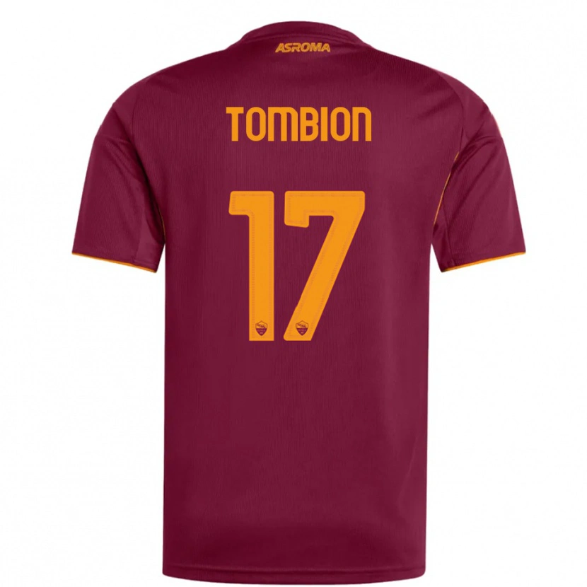 Danxen Criança Camisola Gianmarco Tombion #17 Borgonha Laranja Principal 2025/26 Camisa Brasil
