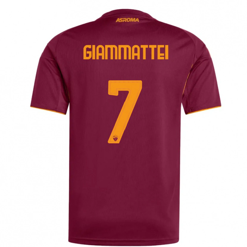 Danxen Criança Camisola Gioele Giammattei #7 Borgonha Laranja Principal 2025/26 Camisa Brasil