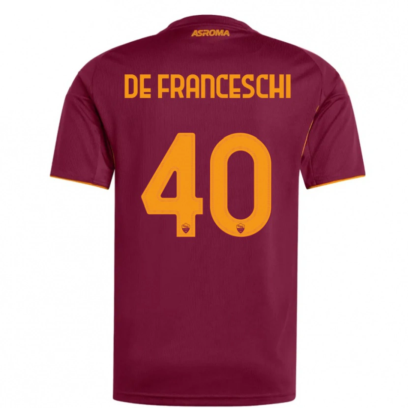 Danxen Criança Camisola Leonardo De Franceschi #40 Borgonha Laranja Principal 2025/26 Camisa Brasil
