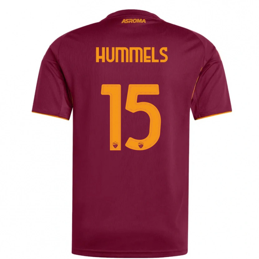 Danxen Criança Camisola Mats Hummels #15 Borgonha Laranja Principal 2025/26 Camisa Brasil