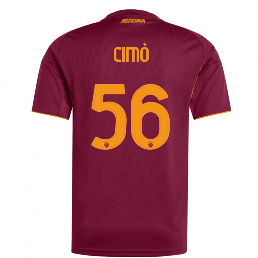 Danxen Criança Camisola Giada Cimò #56 Borgonha Laranja Principal 2025/26 Camisa Brasil