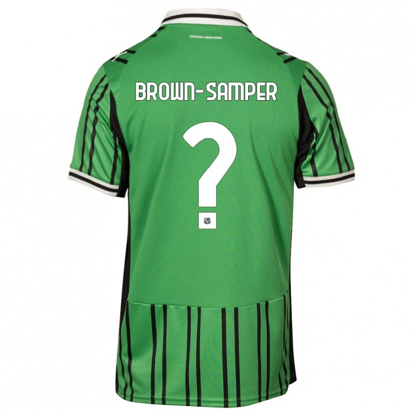 Danxen Criança Camisola Isaac Brown-Samper #0 Verde Preto Principal 2025/26 Camisa Brasil