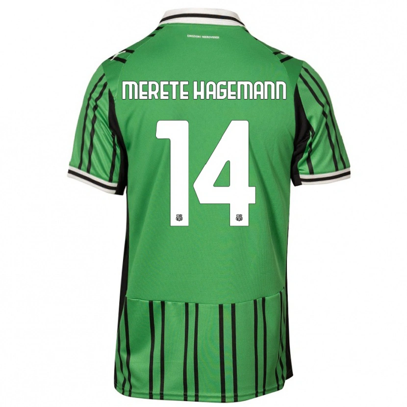 Danxen Criança Camisola Maja Merete Hagemann #14 Verde Preto Principal 2025/26 Camisa Brasil