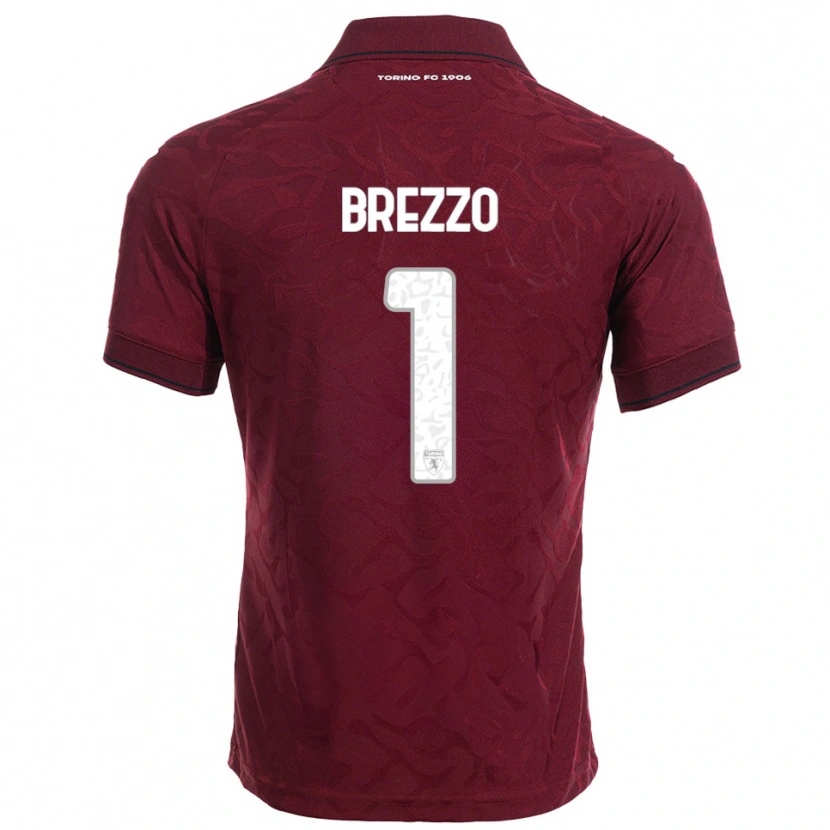 Danxen Criança Camisola Matteo Brezzo #1 Borgonha Branco Principal 2025/26 Camisa Brasil
