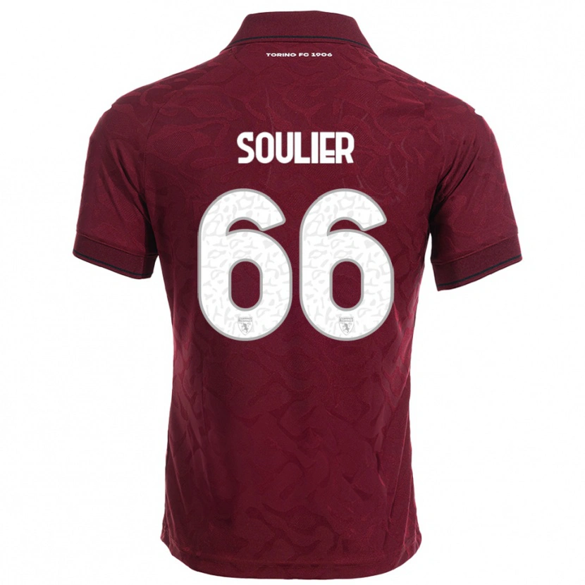 Danxen Criança Camisola Evan Soulier #66 Borgonha Branco Principal 2025/26 Camisa Brasil