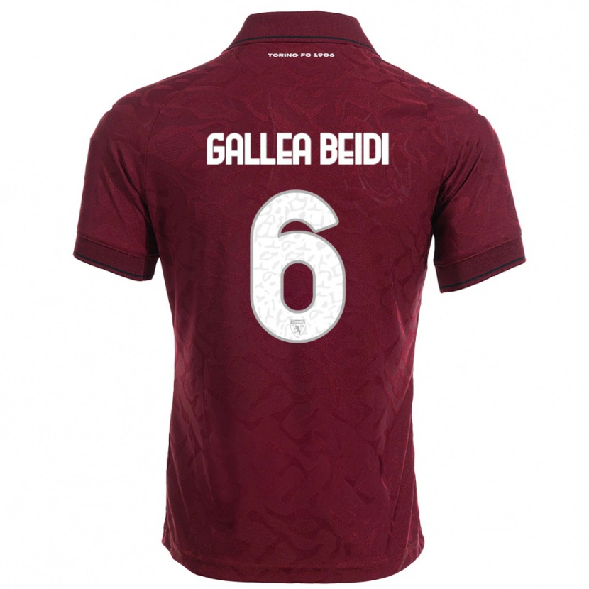 Danxen Criança Camisola Francesco Gallea Beidi #6 Borgonha Branco Principal 2025/26 Camisa Brasil