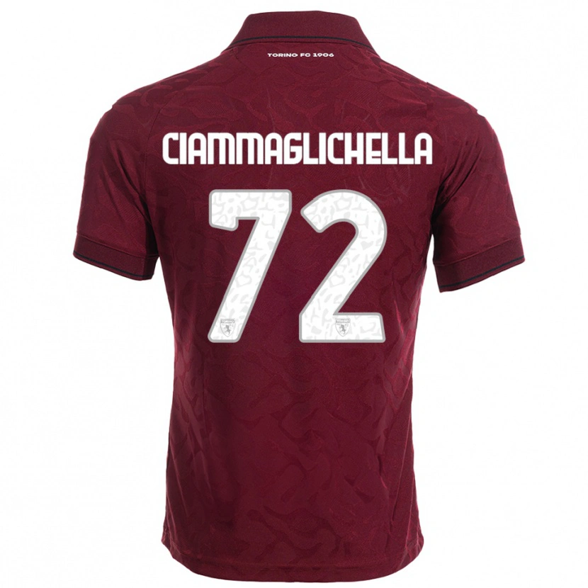 Danxen Criança Camisola Aaron Ciammaglichella #72 Borgonha Branco Principal 2025/26 Camisa Brasil