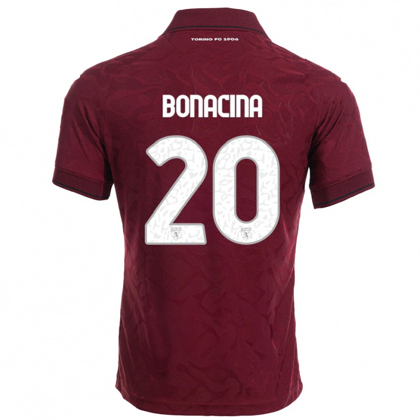 Danxen Criança Camisola David Bonacina #20 Borgonha Branco Principal 2025/26 Camisa Brasil