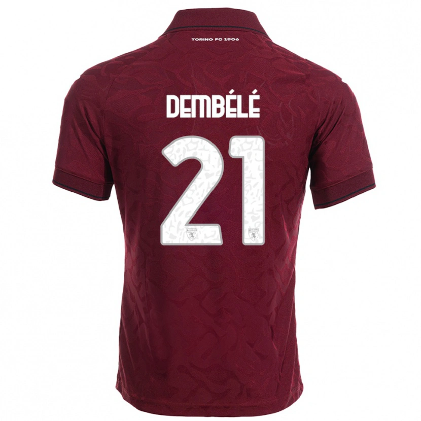 Danxen Criança Camisola Ali Dembélé #21 Borgonha Branco Principal 2025/26 Camisa Brasil