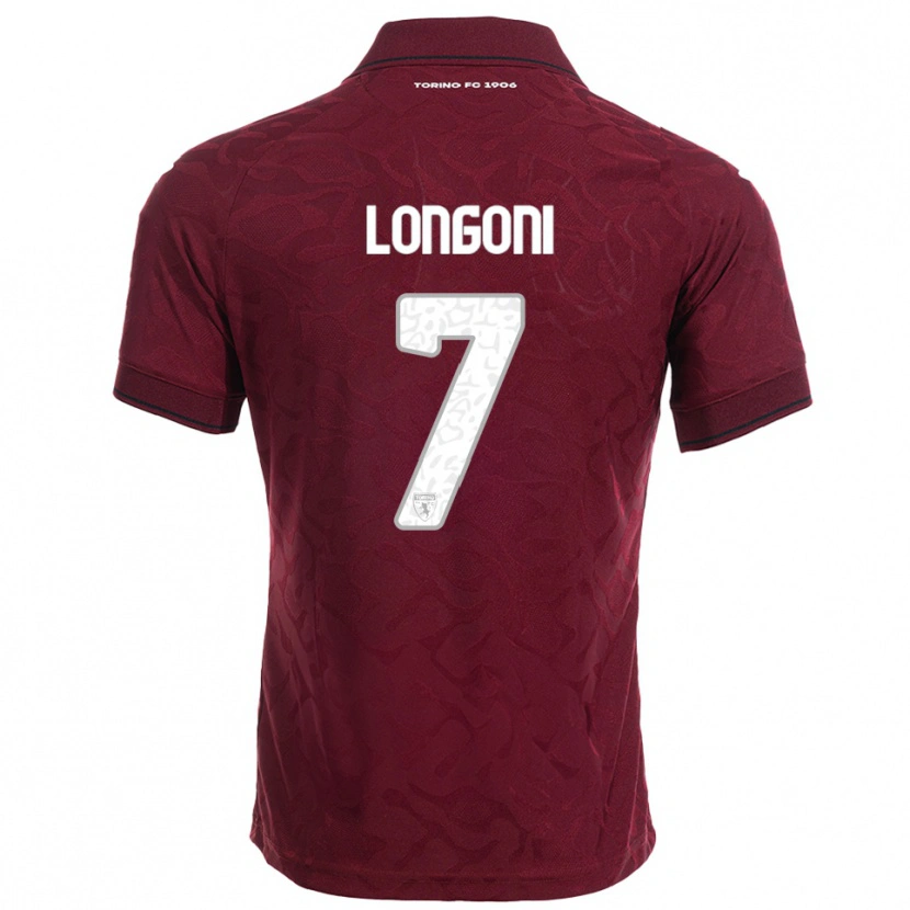Danxen Criança Camisola Marco Longoni #7 Borgonha Branco Principal 2025/26 Camisa Brasil