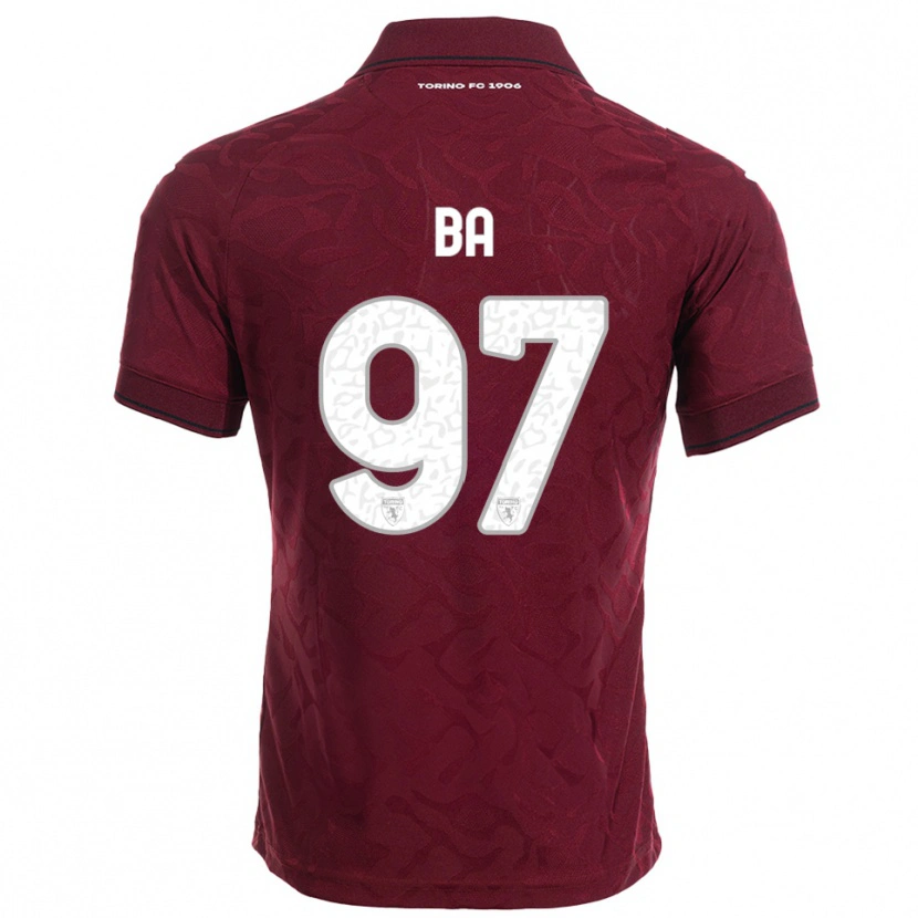 Danxen Criança Camisola El-Hadji Ba #97 Borgonha Branco Principal 2025/26 Camisa Brasil