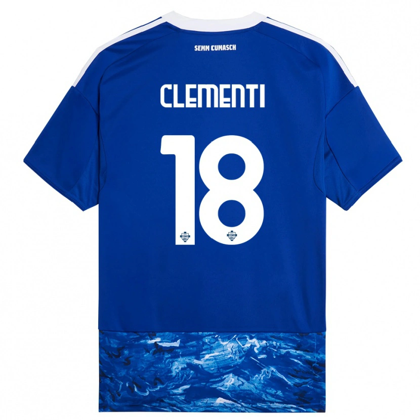 Danxen Criança Camisola Thomas Clementi #18 Azul Branco Principal 2025/26 Camisa Brasil