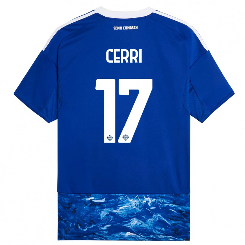 Danxen Criança Camisola Alberto Cerri #17 Azul Branco Principal 2025/26 Camisa Brasil
