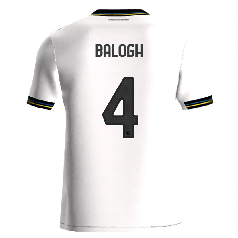 Danxen Criança Camisola Botond Balogh #4 Branco Preto Principal 2025/26 Camisa Brasil