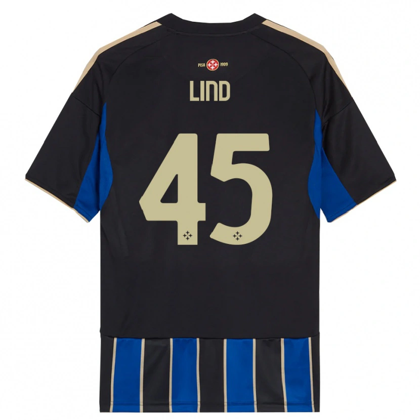 Danxen Criança Camisola Alexander Lind #45 Preto Azul Principal 2025/26 Camisa Brasil