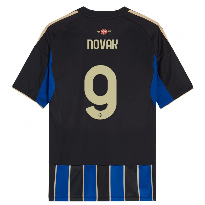 Danxen Criança Camisola Maros Novak #9 Preto Azul Principal 2025/26 Camisa Brasil