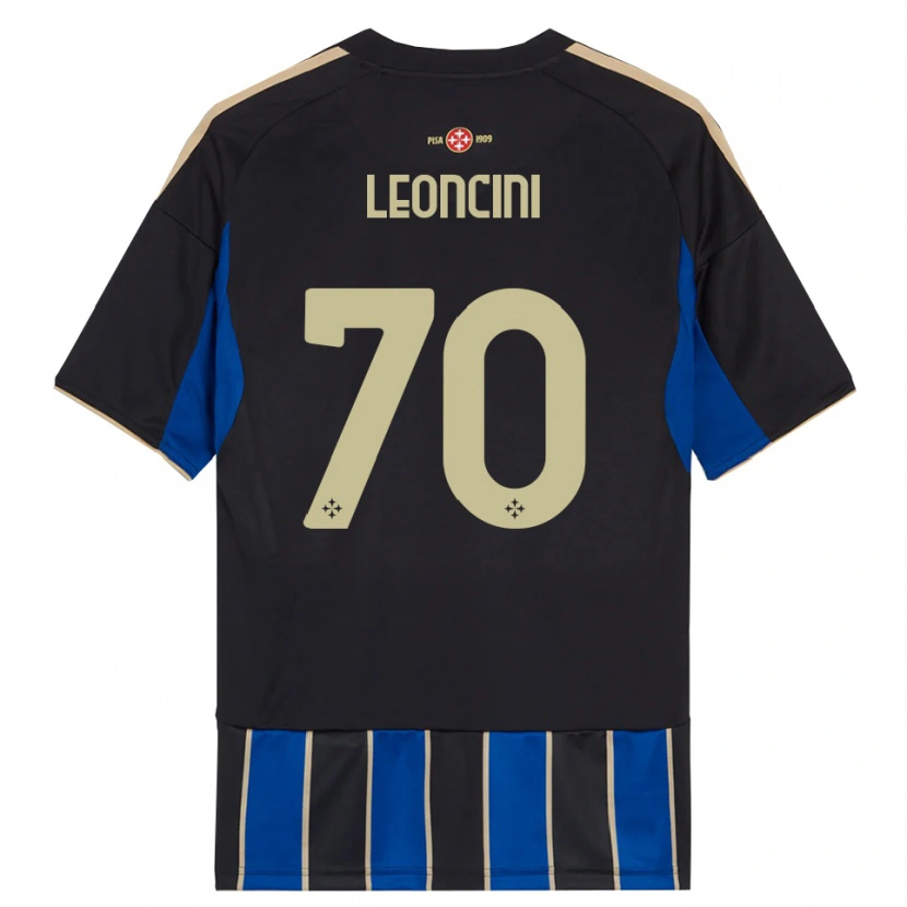 Danxen Criança Camisola Mattia Leoncini #70 Preto Azul Principal 2025/26 Camisa Brasil