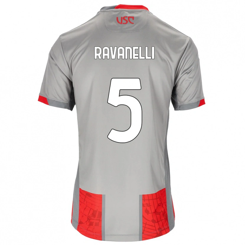 Danxen Criança Camisola Luca Ravanelli #5 Vermelho Cinza Principal 2025/26 Camisa Brasil