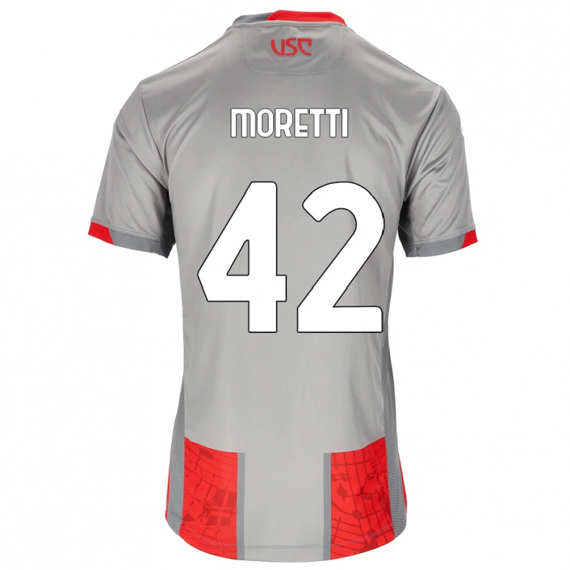 Danxen Criança Camisola Lorenzo Moretti #42 Vermelho Cinza Principal 2025/26 Camisa Brasil