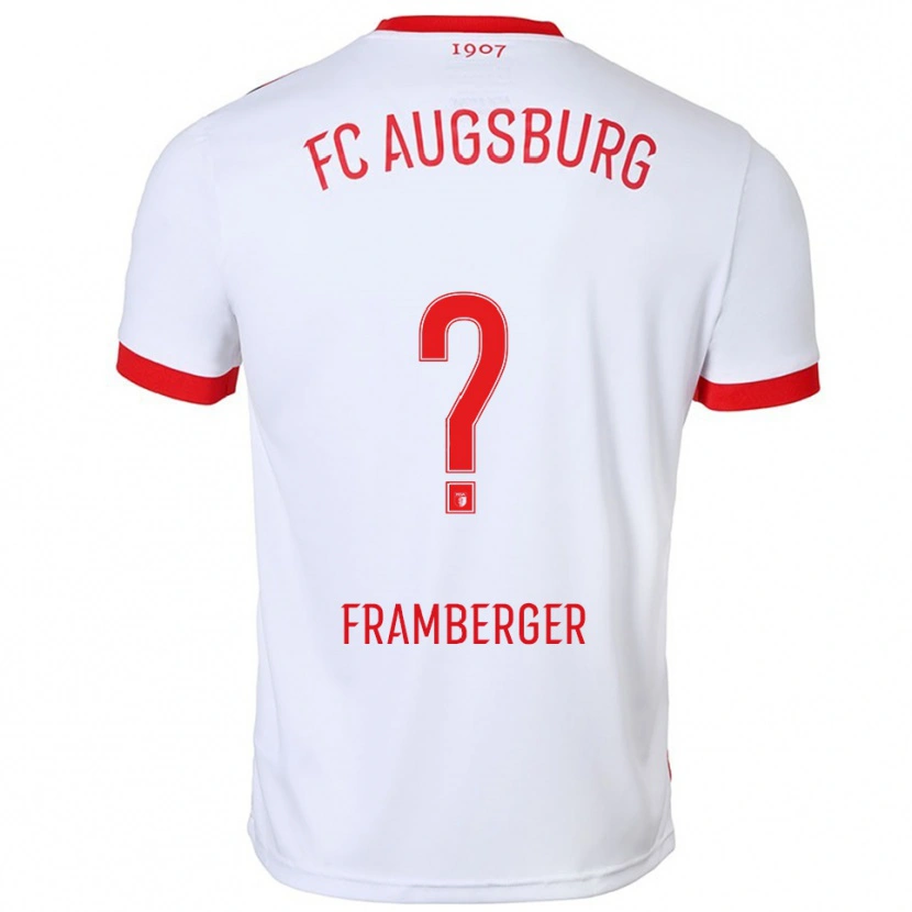 Danxen Criança Camisola Raphael Framberger #0 Branco Vermelho Principal 2025/26 Camisa Brasil