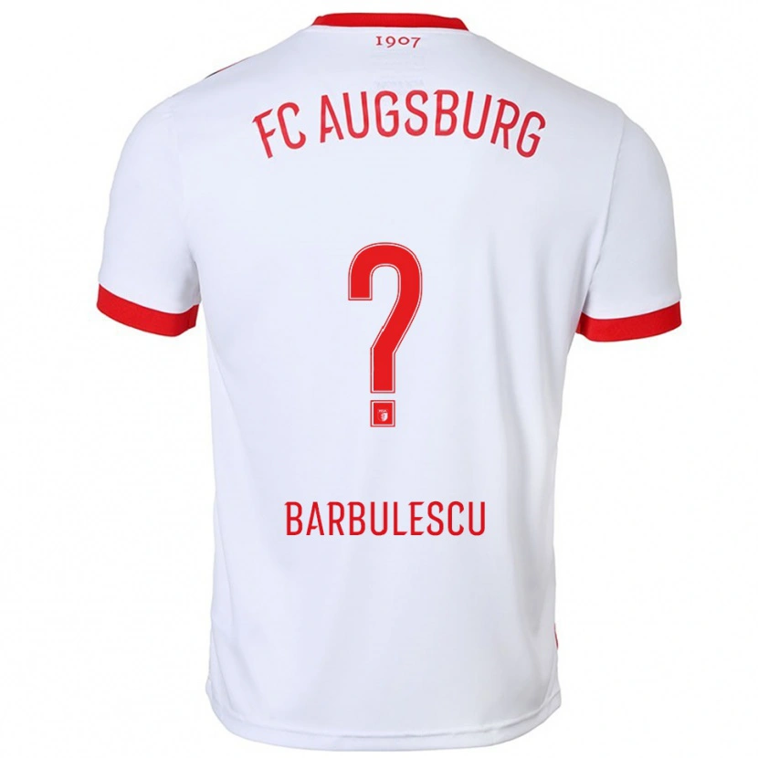 Danxen Criança Camisola Luca Bărbulescu #0 Branco Vermelho Principal 2025/26 Camisa Brasil