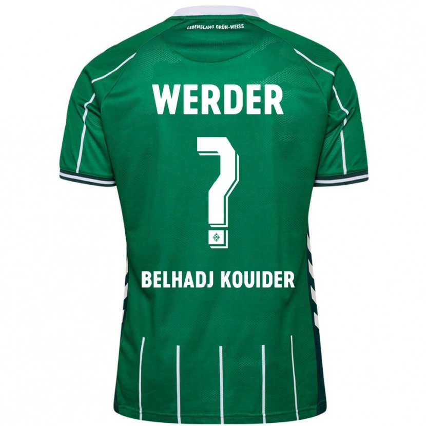 Danxen Criança Camisola Mahfoud Belhadj Kouider #0 Verde Branco Principal 2025/26 Camisa Brasil