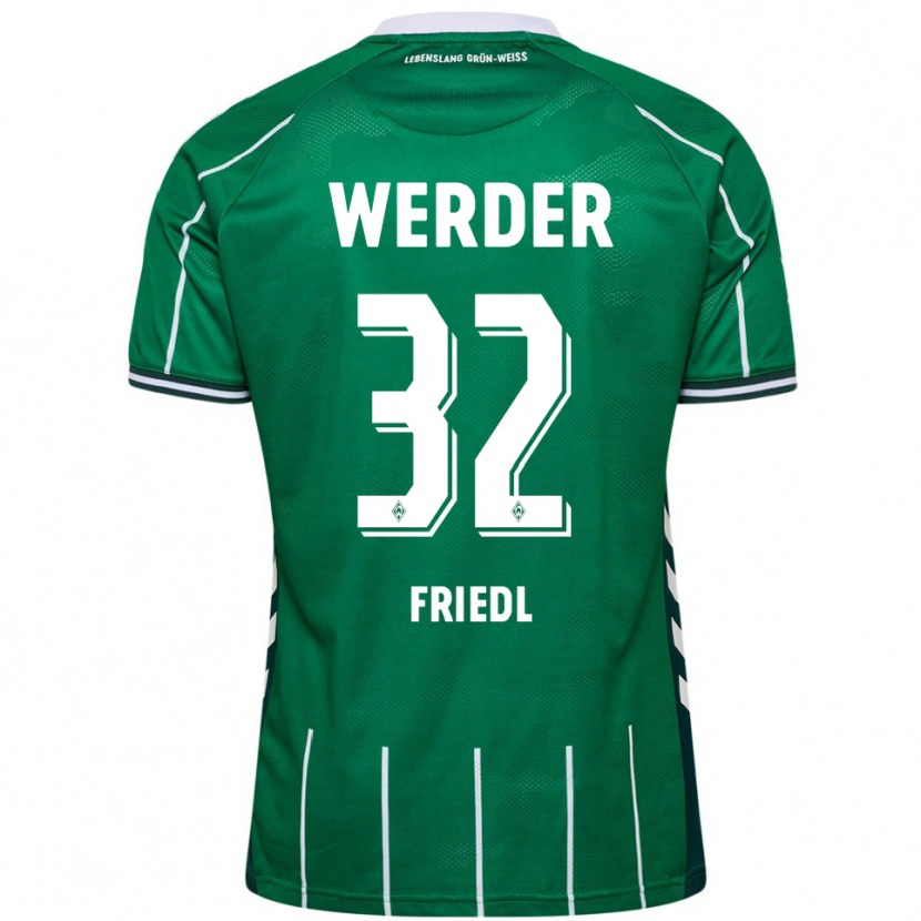 Danxen Criança Camisola Marco Friedl #32 Verde Branco Principal 2025/26 Camisa Brasil