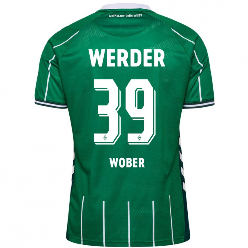 Danxen Criança Camisola Maximilian Wöber #39 Verde Branco Principal 2025/26 Camisa Brasil