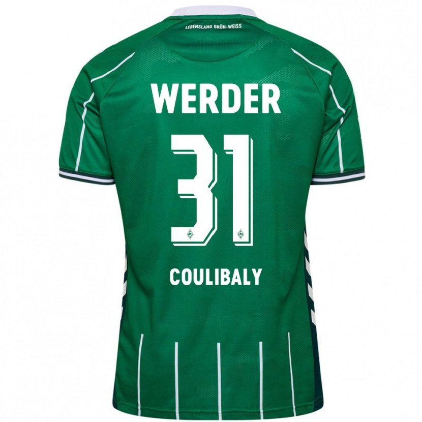 Danxen Criança Camisola Karim Coulibaly #31 Verde Branco Principal 2025/26 Camisa Brasil
