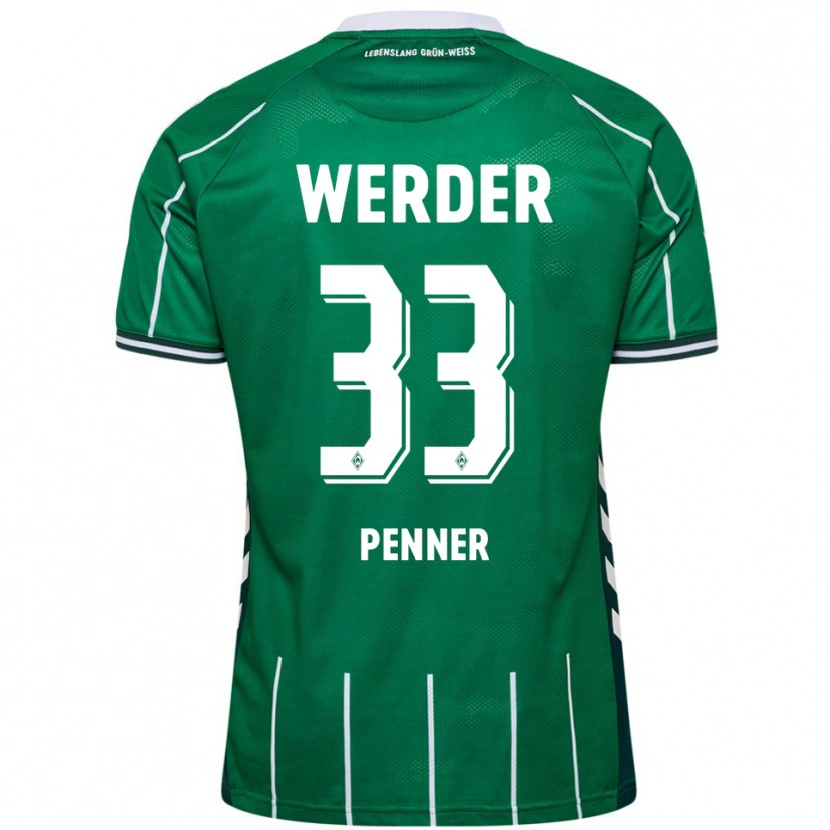 Danxen Criança Camisola Maria Penner #33 Verde Branco Principal 2025/26 Camisa Brasil