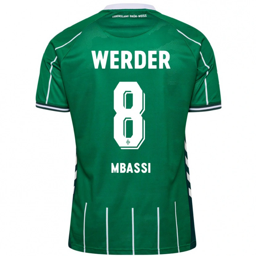Danxen Criança Camisola Mario Mbassi #8 Verde Branco Principal 2025/26 Camisa Brasil