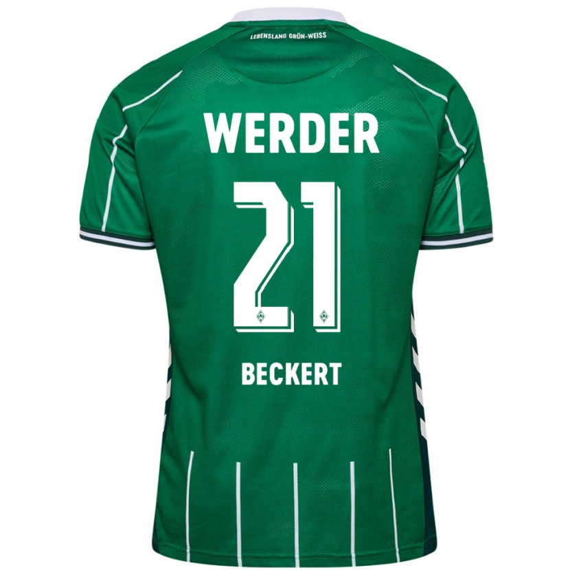 Danxen Criança Camisola Jonathan Beckert #21 Verde Branco Principal 2025/26 Camisa Brasil
