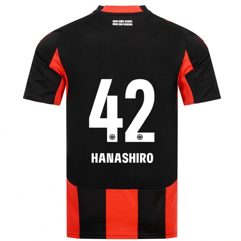 Danxen Criança Camisola Rinto Hanashiro #42 Preto Vermelho Principal 2025/26 Camisa Brasil