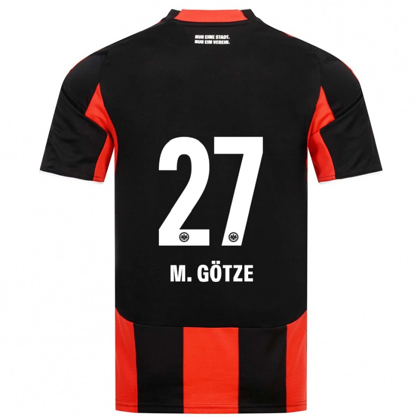 Danxen Criança Camisola Mario Götze #27 Preto Vermelho Principal 2025/26 Camisa Brasil