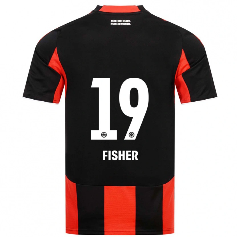 Danxen Criança Camisola Ben-Luca Fisher #19 Preto Vermelho Principal 2025/26 Camisa Brasil