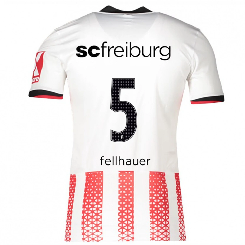 Danxen Criança Camisola Kim Fellhauer #5 Branco Vermelho Principal 2025/26 Camisa Brasil