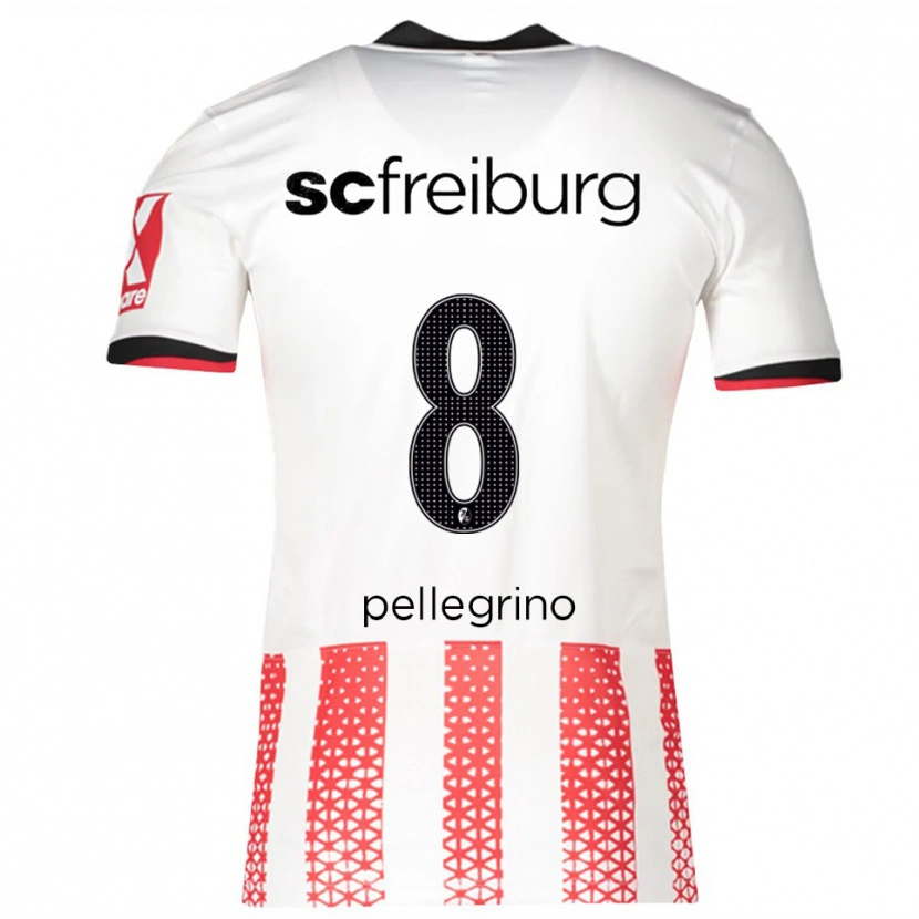 Danxen Criança Camisola Gabriel Pellegrino #8 Branco Vermelho Principal 2025/26 Camisa Brasil