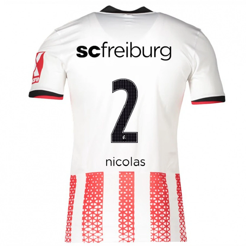 Danxen Criança Camisola Nicolas Schnerring #2 Branco Vermelho Principal 2025/26 Camisa Brasil
