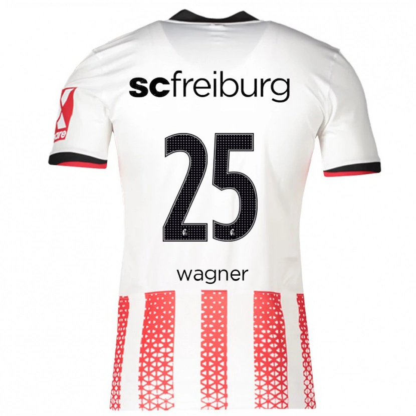 Danxen Criança Camisola Noah Wagner #25 Branco Vermelho Principal 2025/26 Camisa Brasil