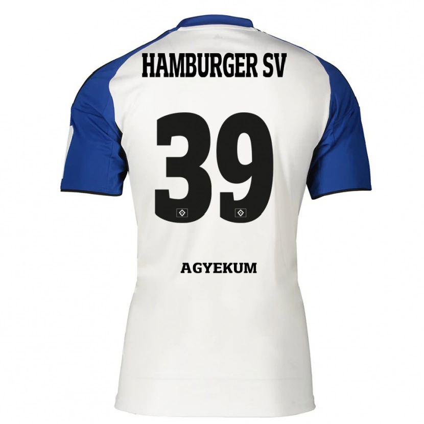 Danxen Criança Camisola Joel Agyekum #39 Branco Azul Principal 2025/26 Camisa Brasil