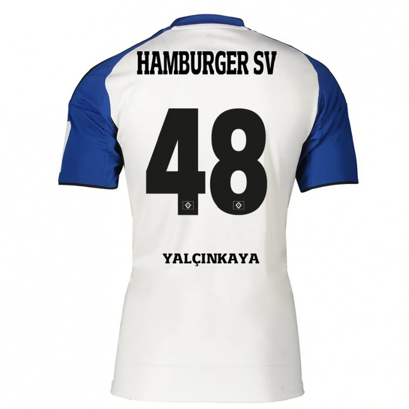 Danxen Criança Camisola Bilal Yalcinkaya #48 Branco Azul Principal 2025/26 Camisa Brasil