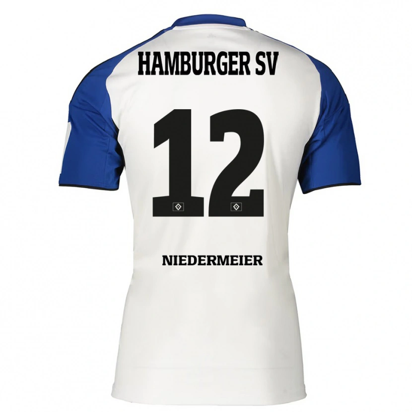 Danxen Criança Camisola Philipp Niedermeier #12 Branco Azul Principal 2025/26 Camisa Brasil