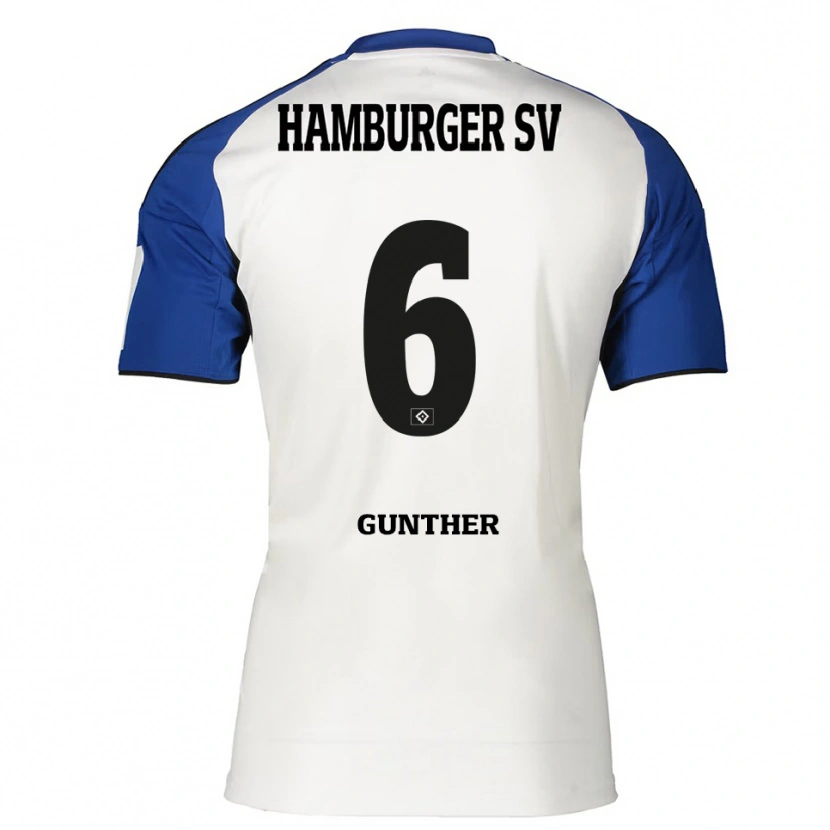 Danxen Criança Camisola Hannah Günther #6 Branco Azul Principal 2025/26 Camisa Brasil