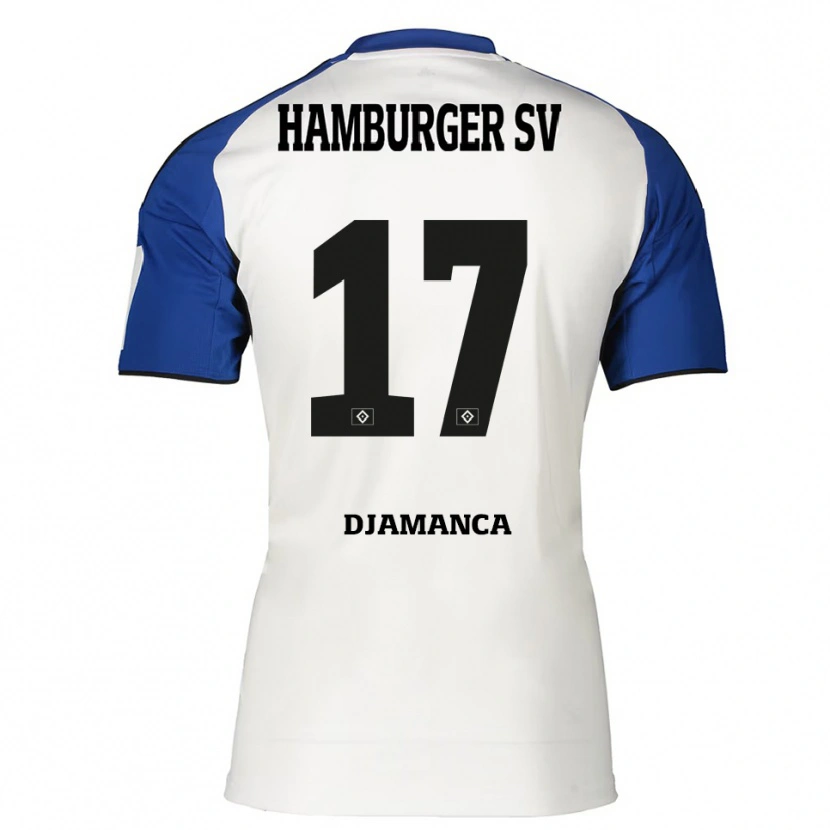Danxen Criança Camisola Ismaila Djamanca #17 Branco Azul Principal 2025/26 Camisa Brasil