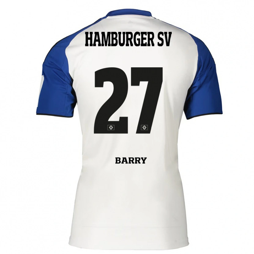 Danxen Criança Camisola Alpha Barry #27 Branco Azul Principal 2025/26 Camisa Brasil