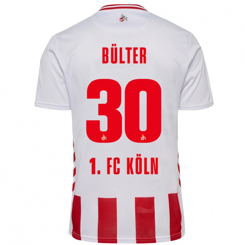 Danxen Criança Camisola Marius Bülter #30 Branco Vermelho Principal 2025/26 Camisa Brasil